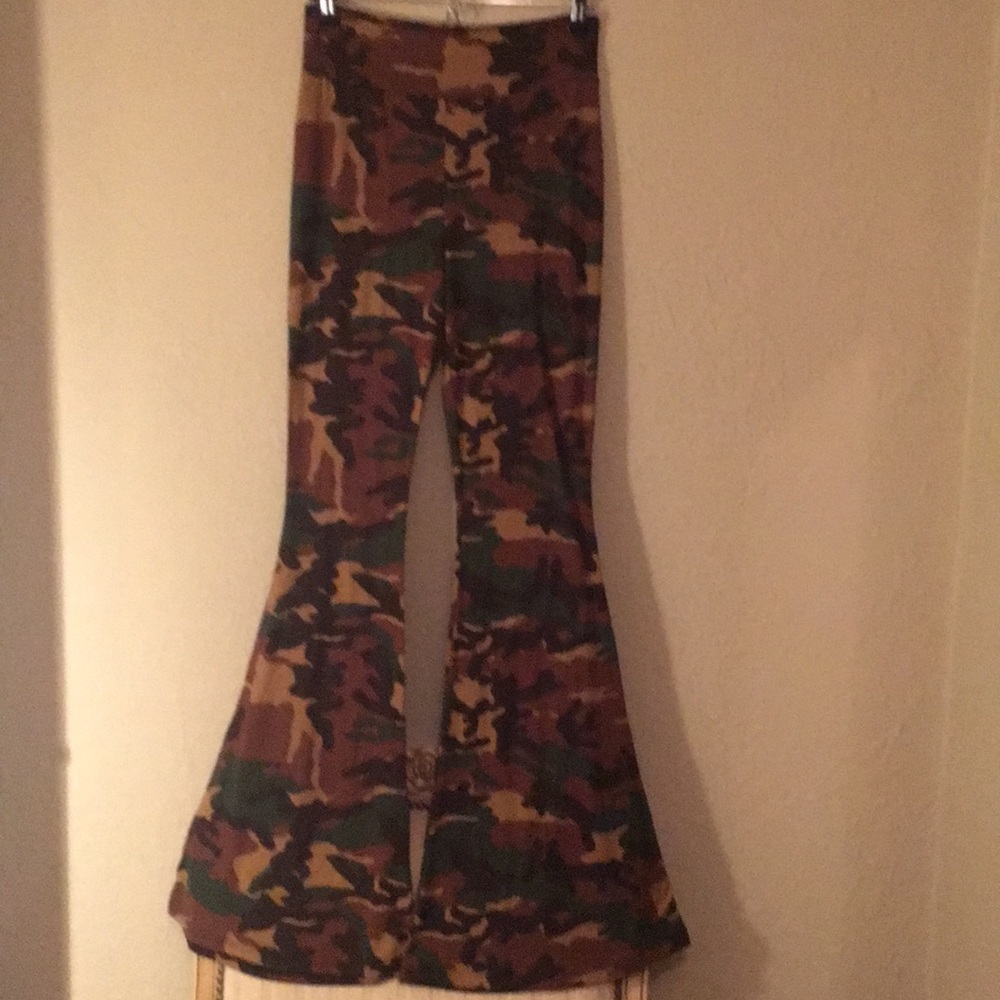 Camo bellbottoms